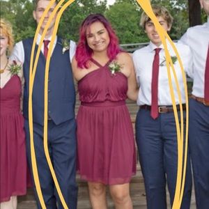 David’s Bridal Bridesmaid Dress Wine